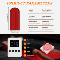 Tapis de lumière rouge avec perles LED recouvertes de TPU, 643 pièces, 660 nm, 850 nm, appareil portable pour la récupération musculaire