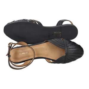 Frau Donna Spider 03M3 Sandalias Planas Negras para Mujer Talla 39 con Tiras de Cuero y Correa en el Tobillo, Altura del Tacón 15 cm - Product Image 6