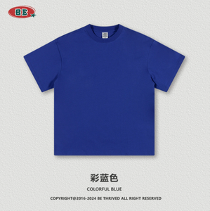 เสื้อยืดผ้าฝ้ายหนา 305 กรัม สำหรับผู้ชาย รุ่นสปริง/ซัมเมอร์ แฟชั่นอเมริกัน สีพื้น แขนสั้น สไตล์สตรีทแวร์สำหรับวัยรุ่น - Product Image 5