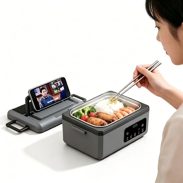 New Type of Wireless Heating, Water-free, Insulated, Portable and Large-capacity Lunch Box