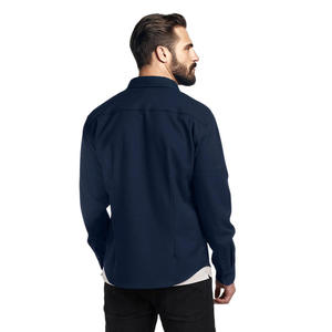 Gingtto ICO Vintage the <span class=keywords><strong>Dante</strong></span> Overshirt LOGO personalizado Camisas Costo Camisas de manga larga Hombres - Product Image 2