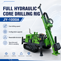 Foreuse de carottage portable à moteur diesel, 1000 m de profondeur, avec système entièrement hydraulique pour un forage rapide de minerai