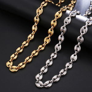 <span class=keywords><strong>Chaîne</strong></span> en grains <span class=keywords><strong>de</strong></span> <span class=keywords><strong>café</strong></span> pour hommes, collier naturelles, en acier inoxydable poli <span class=keywords><strong>de</strong></span> haute qualité, disponible en <span class=keywords><strong>or</strong></span> <span class=keywords><strong>18k</strong></span> - Product Image 1