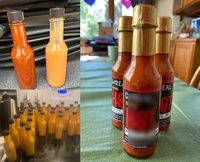 Bouteille en verre transparent de 250 ml (8 oz) pour sauce piquante avec bouchon, bouteille en verre vide pour sauce chili, emballage alimentaire OEM