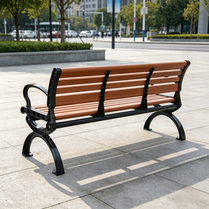 <span class=keywords><strong>Banc</strong></span> en métal d'extérieur, design moderne et durable, pour appartement ou patio, capacité de 2 ou 3 places - Product Image 3