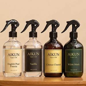 Aikun - Juego de Cajas Negras con Adhesivo y Logotipo Personalizado para Fragancias en Aerosol, Botella Plana Redonda de PET Ámbar de 500 ml, Aroma Duradero, Bajo MOQ, para Hogar y Tienda - Product Image 2
