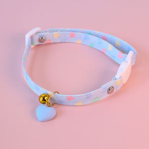 Schattige Halsband Kat Hond Bel Veiligheidsgesp Strik Macaroon Liefde Hart Kraag - Product Image 5