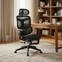 Chaise de bureau pivotante ergonomique en maille avec accoudoirs 4D, logo personnalisé, pour cadre dirigeant, avec soutien lombaire