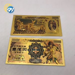 24 Designs Japon Anime <span class=keywords><strong>Saint</strong></span> <span class=keywords><strong>Seiya</strong></span> Chevaliers d'Or 10000 Yen Billets de Banque en Plastique Doré pour Collection Souvenir - Product Image 4