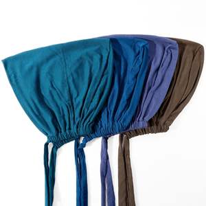 Chapeau turban en coton mercerisé pur de style décontracté de haute qualité, chapeau musulman, bonnet de base avec bande élastique réglable - Product Image 2