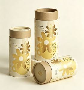 Custom Eco-Friendly Paper Tube Packaging With Gold Foil Printing For All Size Cosmetics <b>Perfume</b> Essential Oil Beauty Products - Product Image 3