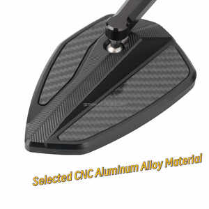 SHENAO กระจกมองหลังรถจักรยานยนต์, อลูมิเนียมคาร์บอนไฟเบอร์สำหรับยามาฮ่ามิโอ/แจ๊ส/แกรนด์ฟิลาโน่360กระจกมองข้าง HD ปรับได้ - Product Image 4