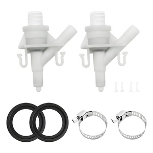 White Plastic Pipe Fitting With <b>Hose</b> <b>Clamp</b> And Gasket For Agricultural Use 385311641 - Product Image 1