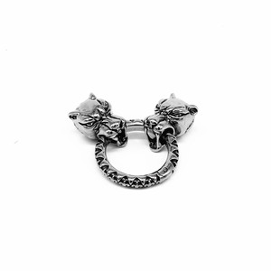 Hebilla de joyería de acero inoxidable yunnique, diseño de cabeza de tigre para hacer pulseras, forma irregular, chapada, GZY-316-29 - Product Image 3