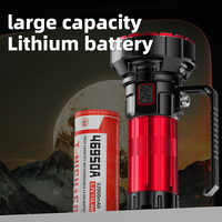 Linterna Ultra Brillante de 60W, Alta Potencia, Recargable, Batería de Litio de Gran Capacidad, Linterna de Emergencia para Exteriores con Asa