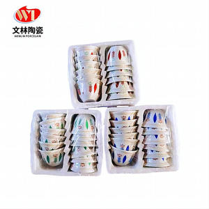 Ensemble de tasses à thé et à café en céramique moderne en porcelaine personnalisée avec logo arabe éthiopien de l'usine Wenlin, 12 pièces dans la boîte - Product Image 2