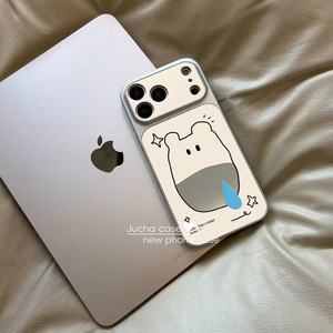 Diseño divertido y peculiar con una carcasa <span class=keywords><strong>de</strong></span> TPU+PC color plateado. Compatible con teléfonos iPhone 14, 15, 16, 17 y <span class=keywords><strong>de</strong></span> la serie Air. - Product Image 2