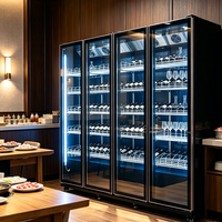 Réfrigérateur à vin extra large, option chauffage électrique, thermostat intelligent, étagères flexibles, refroidissement uniforme