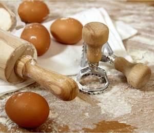 Moule de tampon à biscuits avec poignée en bois et bord cannelé, 7 pièces - Product Image 5