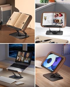 Support de livre pliable léger ZJH à hauteur et angle réglables, rotatif à 360°, pour bureau/cuisine/école, compatible Kindle/tablette - Product Image 2