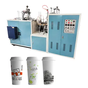 Preço da máquina para fazer copos de papel de chá e café, placa de papel revestida de PE de alta velocidade manual totalmente automática na China