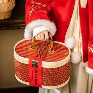 Coffret Cadeau Chinois en Bambou pour le Nouvel An 2026 – Personnalisé pour Biscuits, Noix, Pâtisseries Spéciales – Usage Industriel Alimentaire Année du Cheval - Product Image 3