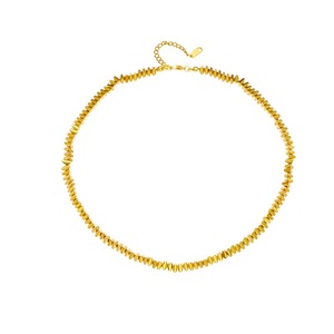 Collar con colgante de moda Retro hecho a mano para mujer, chapado en acero inoxidable de oro de 18 quilates, triángulo <span class=keywords><strong>tridimensional</strong></span> tejido con cuentas - Product Image 5