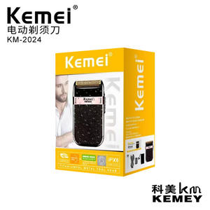 เครื่องโกนหนวดไฟฟ้า Kemei Km-2024 แบบชาร์จได้ กันน้ำ IpX6 ใบมีดคู่ สำหรับผู้ชาย ใช้สำหรับเดินทาง - Product Image 1