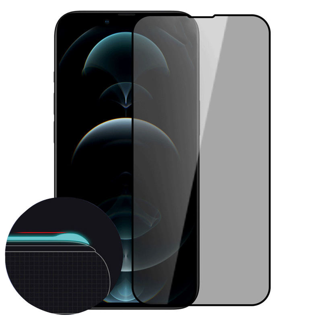Factory High Quality Anti-Spy Privacy Tempered Glass Screen Protector Guard for iPhone Samsung with Custom Paper Box