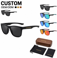 Lunettes de soleil polarisées rétro 2026 personnalisées avec logo, verres carrés UV400 en PC, monture intégrale, dégradée, pour cyclisme et activités de plein air