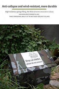 Rumah Anjing Tahan Air untuk Kucing Liar, Rumah Kucing Tertutup Tahan Angin untuk Semua Musim, Rumah Anjing Anti Lembab - Product Image 6