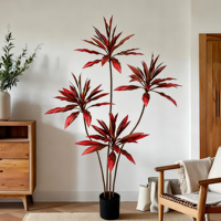 Plante artificielle Cordyline Fruticosa en gros pour l'intérieur et l'extérieur, maison, bureau, mariage, décoration paysagère écologique