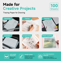 100 Hojas de Papel Vitela Translúcido de 100gsm, 130gsm, 150gsm para Tarjetas de Invitación de Boda, Impresión Láser e Inyección de Tinta, Manualidades DIY y Sobres