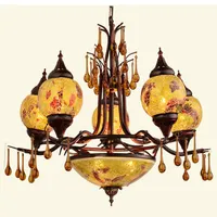 Lampade a sospensione bohémien lampadario in stile turco decorazione caffetteria lampadario lampada da soffitto a sospensione rosa nera