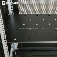 Stok Besar Rel Pemasangan 19 inci yang Dapat Disesuaikan Multi Ukuran 18U Pintu Jaringan Lantai dengan Perlindungan IP20 untuk Server Usaha Kecil