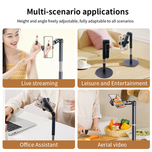 Đa Chức Năng Phổ Kim Loại Điện Thoại Đứng Điện Thoại Di Động 360 Có Thể Điều Chỉnh Đứng Chủ Kính Thiên Văn Bàn Điện Thoại Di Động Chủ Đứng - Product Image 2