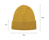 Bonnet en tricot côtelé doux en acrylique personnalisé, bonnet d'hiver pliable violet clair pour femme, tenues décontractées minimalistes, OEM accepté