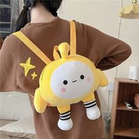 Nouveau Sac à Dos en Peluche pour Enfants, Modèle Poupée Mignonne 'Egg Boy' Tendance Internet, Jouet en Peluche