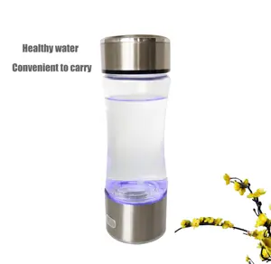 Tragbarer Wasserstoffglas-Wasser becher mit Edelstahl deckel und Wasserstoff generator mit Glaskörper
