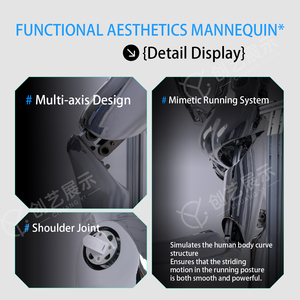 Mannequin robot électrique dynamique en fibre <span class=keywords><strong>de</strong></span> verre haute technologie pour vitrine créative <span class=keywords><strong>de</strong></span> vêtements pour hommes, entièrement articulé - Product Image 3