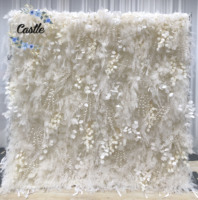 O-W012 Прямая продажа с фабрики с цветочными стенами x 8ft Roll up ткань с цветочным принтом в виде кирпичной стены Высокое качество искусственные цветы стены