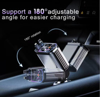 Chargeur de voiture rétractable pour iPhone 16/15/14/13/12 Android Pixel USB-C adaptateur de lumière étoilée rapide allume-cigare