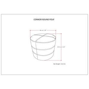 Puf redondo DB Connor, madera maciza negra desgastada, MDF, asiento versátil extraíble para dormitorio, entrada, sala de estar para bebés y niños - Product Image 5