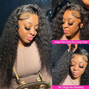 Fournisseur de gros perruque cheveux cambodgiens bruts naturels pré-plumés 13x4 perruques de cheveux humains ondulés avec lace frontal perruques avec lace frontal HD - Product Image 3