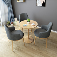 Jiuyi Haute Qualité Chambre D'hôtel Canapé Coton Lin Tissu Surface Doux Multicolore Bureau Café Restaurant Chaise Canapé Rond Chaise