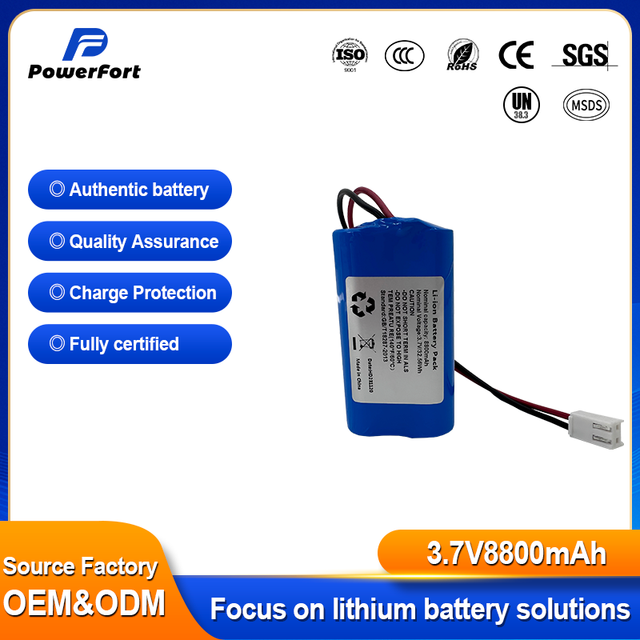 18650-3.7V Cylindrical Lithium Battery Pack with 8800mAh Capacity, 1S4P Configuration, for Massage Device Charging Battery Pack