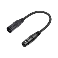 Câble audio 3 broches XLR femelle vers 5 broches XLR mâle pour mixeur/contrôleur DMX Lightspeed/DMX