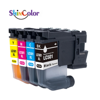 Cartouche ShinColor pour Brother LC501 LC501XL MFC-J1260DW /360DW MFC-J1410DW, haute capacité, à base de colorants, couleurs vives, garantie de 24 mois