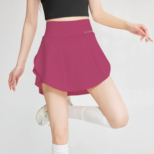 Jupe courte de yoga Azita pour femme, taille haute, amincissante, pour la course et le fitness, été, tailles S M L XL, motif étoilé, noir framboise - Product Image 2