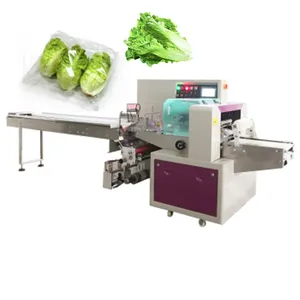 automatic Fresh leaf Vegetable cucumber potatoes tomatoes Fruit Horizontal flow pack machine for vegetables